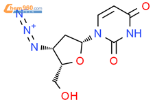 2,4(1H,3H)-Pyrimidinedione,1-(3-azido-2,3-dideoxy-b-D-threo-pentofuranosyl)-结构式图片|101039-96-7结构式图片