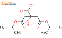 1,2,3-Propanetricarboxylic acid, 2-hydroxy-, 1,3-bis(1-methylethyl) ester结构式图片|101396-13-8结构式图片