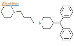 Piperidine, 4-(diphenylmethylene)-1-[4-(1-piperidinyl)butyl]-结构式图片|101477-27-4结构式图片