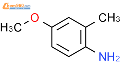 2-甲基-4-甲氧基苯胺结构式图片|102-50-1结构式图片