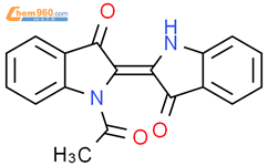 (E)​-1-​acetyl-​2-​(1,​3-​dihydro-​3-​oxo-​2H-​indol-​2-​ylidene)​-​1,​2-​dihydro-3H-​Indol-​3-​one结构式图片|102396-60-1结构式图片