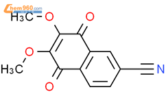 6,7-二甲氧基-5,8-二氧代-5,8-二氢萘-2-腈结构式图片|102632-06-4结构式图片
