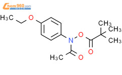 Propanoic acid,2,2-dimethyl-, acetyl(4-ethoxyphenyl)azanyl ester结构式图片|102725-57-5结构式图片