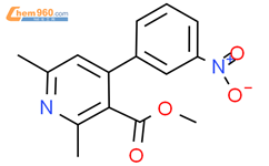 2,6-二甲基-4-(3-硝基苯基)-3-吡啶甲酸甲酯结构式图片|102791-25-3结构式图片