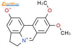 吡咯并[3,2,1-de]菲啶，4,5-二氢-2-羟基-9,10-二甲氧基，内盐结构式图片|103246-12-4结构式图片
