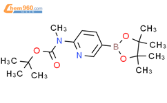 N-[5-(4,4,5,5-四甲基-[1,3,2]二氧硼烷)-2-吡啶基]-N-甲基氨基甲酸叔丁酯结构式图片|1032758-87-4结构式图片