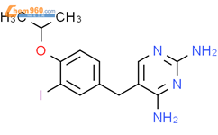 2,4-Pyrimidinediamine,5-[[3-iodo-4-(1-methylethoxy)phenyl]methyl]-结构式图片|103360-29-8结构式图片