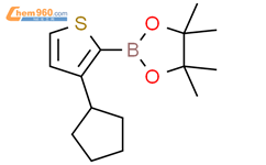 3-环戊基噻吩-2-硼酸频哪醇酯结构式图片|1034138-15-2结构式图片