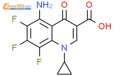 3-Quinolinecarboxylicacid, 5-amino-1-cyclopropyl-6,7,8-trifluoro-1,4-dihydro-4-oxo-结构式图片|103772-14-1结构式图片