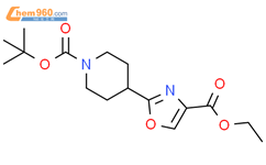2-（1-（叔丁氧基羰基）哌啶-4-基）恶唑-4-羧酸乙酯结构式图片|1037797-93-5结构式图片