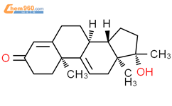 17β-羟基-17-甲基雄甾-4,9(11)-二烯-3-酮结构式图片|1039-17-4结构式图片