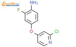 4-(2-Chloropyridin-4-yloxy)-2-fluorobenzenamine结构式图片|1041861-97-5结构式图片