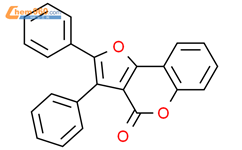 4H-Furo[3,2-c][1]benzopyran-4-one, 2,3-diphenyl-