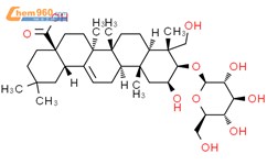 贝萼皂苷元-3- O-β-D-吡喃葡萄糖苷结构式图片|104513-86-2结构式图片