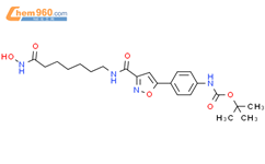 N-[4-[3-[[[7-(羟基氨基)-7-氧代庚基]氨基]羰基]-5-异恶唑基]苯基]氨基甲酸叔丁酯结构式图片|1045792-66-2结构式图片