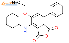 1,3-Isobenzofurandione,7-(cyclohexylamino)-6-ethoxy-3a,4-dihydro-4-phenyl-结构式图片|104599-52-2结构式图片