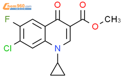 Methyl 7-chloro-1-cyclopropyl-6-fluoro-4-oxo-1,4-dihydro-3-quinol inecarboxylate结构式图片|104599-90-8结构式图片