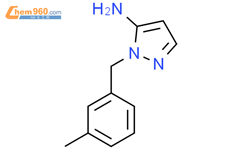 2-(3-methyl-benzyl)-2H-pyrazol-3-ylamine结构式