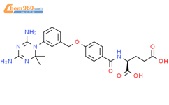 L-Glutamic acid,N-[4-[[3-(4,6-diamino-2,2-dimethyl-1,3,5-triazin-1(2H)-yl)phenyl]methoxy]benzoyl]-结构式图片|106324-38-3结构式图片
