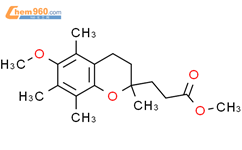 2H-1-Benzopyran-2-propanoic acid, 3,4-dihydro-6-methoxy-2,5,7,8-tetramethyl-, methyl ester结构式图片|106430-20-0结构式图片