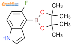 5-氟吲哚-4-硼酸频哪醇酯结构式图片|1072009-08-5结构式图片