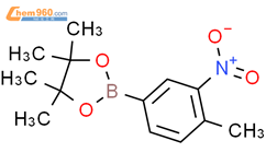 4-甲基-3-硝基苯硼酸频哪醇酯结构式图片|1072945-06-2结构式图片