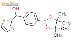 4-[羟基(2-噻唑基)甲基]苯硼酸频哪酯结构式图片|1073371-73-9结构式图片