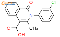 2-(3-chloro-phenyl)-3-methyl-1-oxo-1,2-dihydro-isoquinoline-4-carboxylic acid结构式