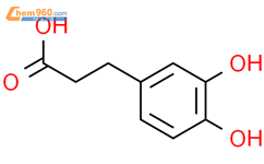 3,4-二羟基苯基丙酸结构式图片|1078-61-1结构式图片