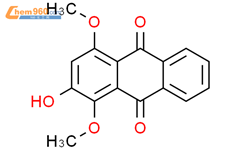 9,10-蒽二酮，2-羟基-1,4-二甲氧基-结构式图片|107953-78-6结构式图片