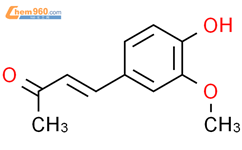 4-(4-羟基-3-甲氧苯基)-3-丁烯-2-酮结构式图片|1080-12-2结构式图片