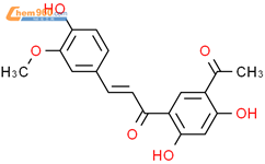 2-丙烯-1-酮，1-（5-乙酰基-2,4-二羟基苯基）-3-（4-羟基-3-甲氧基苯基）-结构式图片|108051-28-1结构式图片