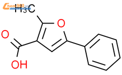2-甲基-5-苯基呋喃-3-羧酸结构式图片|108124-17-0结构式图片