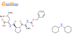 N-苄氧羰基-L-丙氨酰-L-脯氨酰-L-亮氨酸(二环己基铵)盐结构式图片|108321-20-6结构式图片