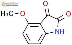 4-甲氧基-吲哚啉-2,3-二酮结构式图片|108937-87-7结构式图片