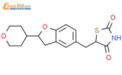 2,4-Thiazolidinedione, 5-[[2,3-dihydro-2-(tetrahydro-2H-pyran-4-yl)-5-benzofuranyl]methyl]-结构式图片|109209-20-3结构式图片