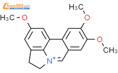 吡咯并[3,2,1-de]菲啶，4,5-二氢-2,9,10-三甲氧基-结构式图片|109644-38-4结构式图片