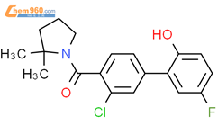 (3-氯-5-氟-2-羟基-[1,1-二联苯]-4-基)(2,2-二甲基吡咯烷-1-基)甲酮结构式图片|1097085-13-6结构式图片