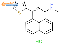 (γR)-N-甲基-γ-1-萘基-2-噻吩丙胺 盐酸盐 (1:1)结构式图片|1097642-34-6结构式图片