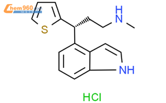 (γR)-N-甲基-γ-2-噻吩-1H-吲哚-4-丙胺 盐酸盐结构式图片|1097642-38-0结构式图片