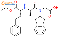 Glycine,N-(2,3-dihydro-1H-inden-2-yl)-N-[N-[1-(ethoxycarbonyl)-3-phenylpropyl]-D-alanyl]-,(R)- (9CI)结构式图片|110508-92-4结构式图片