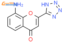 8-氨基-2-(1H-四唑-5-基)-4H-1-苯并吡喃-4-酮结构式图片|110683-22-2结构式图片