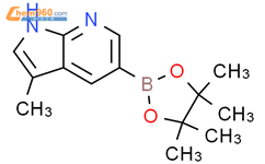 3-甲基-7-氮杂吲哚-5-硼酸,频哪酯结构式图片|1111637-95-6结构式图片