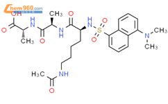 D-Alanine,N-[N-[N6-acetyl-N2-[[5-(dimethylamino)-1-naphthalenyl]sulfonyl]-L-lysyl]-D-alanyl]-(9CI)结构式图片|111290-37-0结构式图片