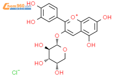 氯化花青素3-阿拉伯糖苷结构式图片|111613-04-8结构式图片