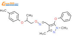 1H-Pyrazole-4-carboxaldehyde, 1,3-dimethyl-5-phenoxy-, O-[2-(4-methylphenoxy)propyl]oxime结构式图片|111817-24-4结构式图片