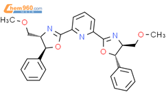2,6-bis(4-(methoxymethyl)-5-phenyl-4,5-dihydrooxazol-2-yl)pyridine结构式图片|1126518-67-9结构式图片