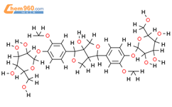 （+）-1-羟基松脂醇4'，4“-二-O-β-D-吡喃葡萄糖苷结构式图片|112747-99-6结构式图片