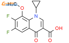 1-环丙基-6,7-二氟-1,4-二氢-8-甲氧基-4-氧代-3-喹啉羧酸结构式图片|112811-72-0结构式图片
