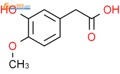 3-羟基-4-甲氧基苯乙酸结构式图片|1131-94-8结构式图片